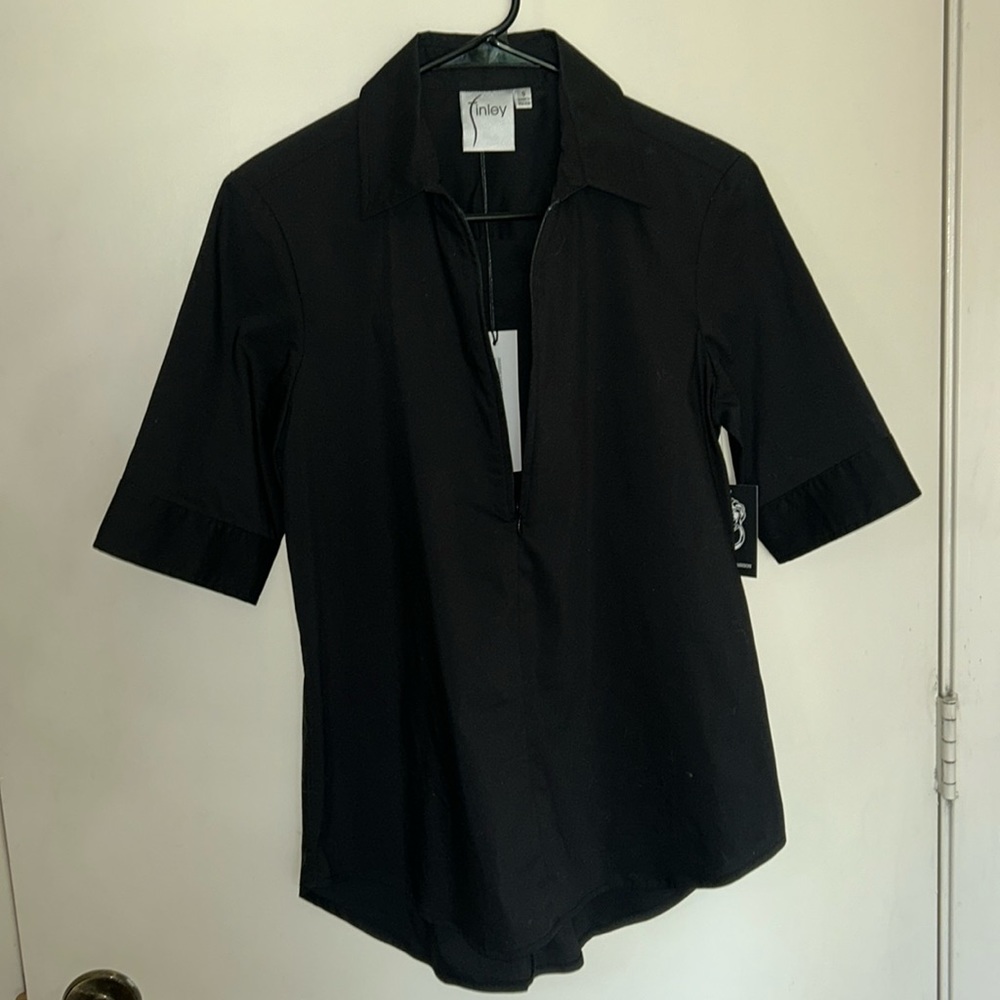 Finley Black Endora Half Zip Top